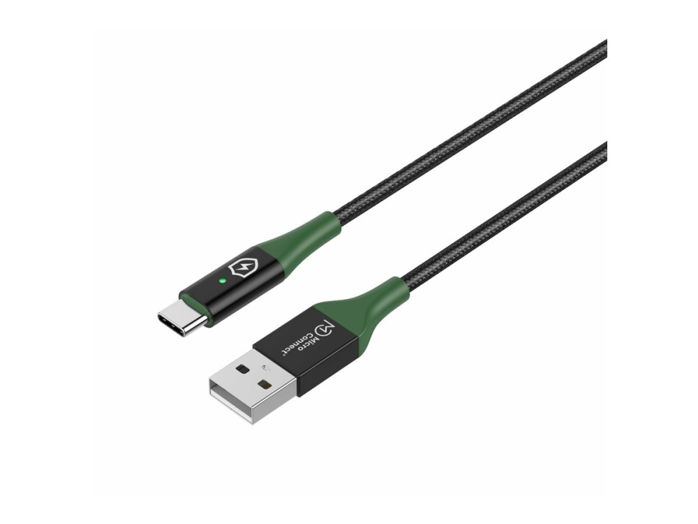 Microconnect Mc-Smart Usb-A-C-01, 1 M, Usb A, Usb C, Usb 2.0, 0,48 Gbit/Sec, Schwarz, Grün