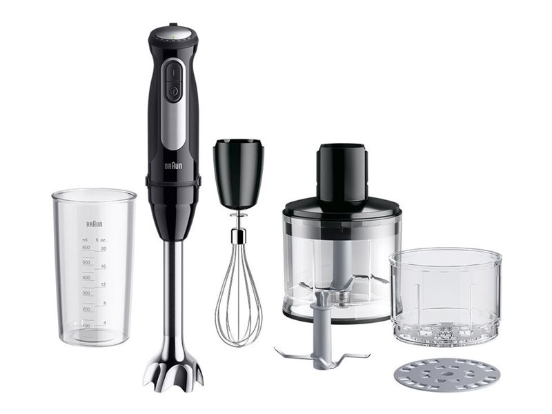 Braun MultiQuick 5 MQ55.254MBK, Immersionsmixer, 0,5 L, Krossning av is, 1000 W, Svart, Rostfritt stål | Köksapparater - Köksmaskiner - Stavmixer | GameStuff