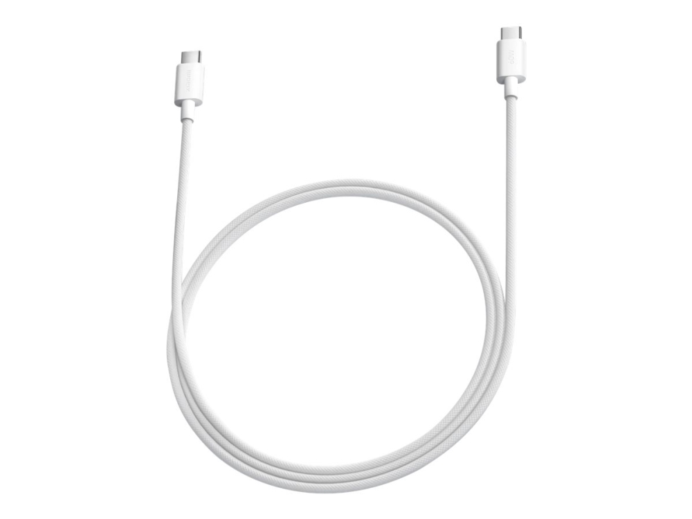 Xiaomi - Usb-Kabel - Usb-C (Han) Til Usb-C (Han) - 3 A - 1 M - Braided, Fast Charging Op Til 60 W, Fleksibel - Hvid