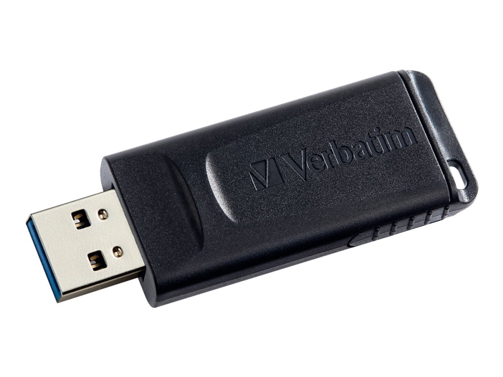 Usb-Stick Verbatim 98698 Usb 2.0 64 Gb Schlank, Schwarz Mit Teleskopischer Buchse, Usb-A
