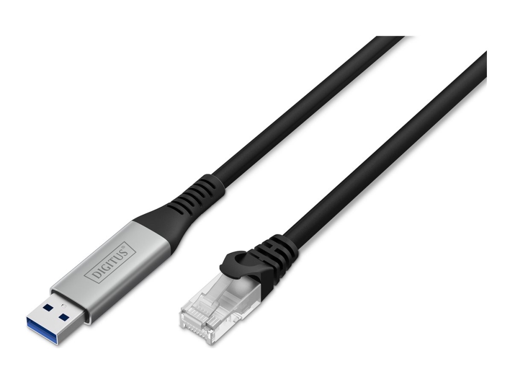 Digitus Usb 3.2 Gen1 - Rj45 Ethernet Kabel, 1Gbit/S, 2M, 2 M, Cat6a, S/Ftp (S-Stp), Rj-45, Schwarz