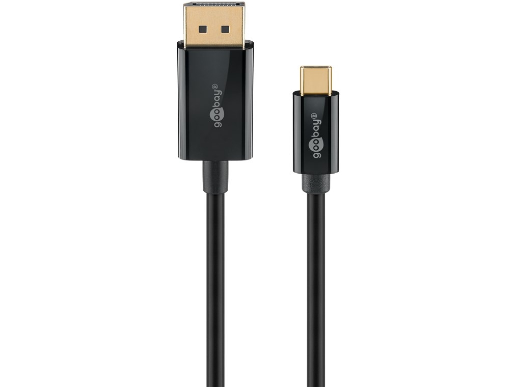 DisplayPort-kabel USB-C til DisplayPort 4K 60 Hz - Goobay - 1 m - sort
