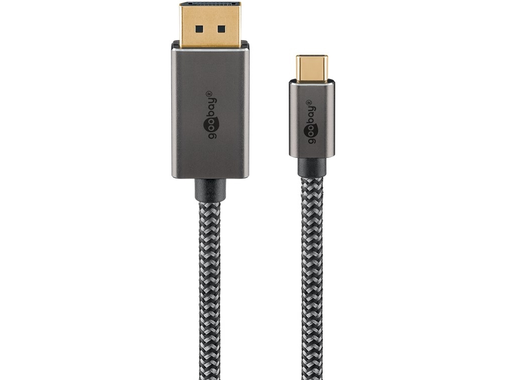 Goobay 75709, 3 m, USB Type-C, DisplayPort, Hankoppling, Hankoppling, Rak | Datortillbehör - Kablar & adaptrar - Adaptrar | GameStuff