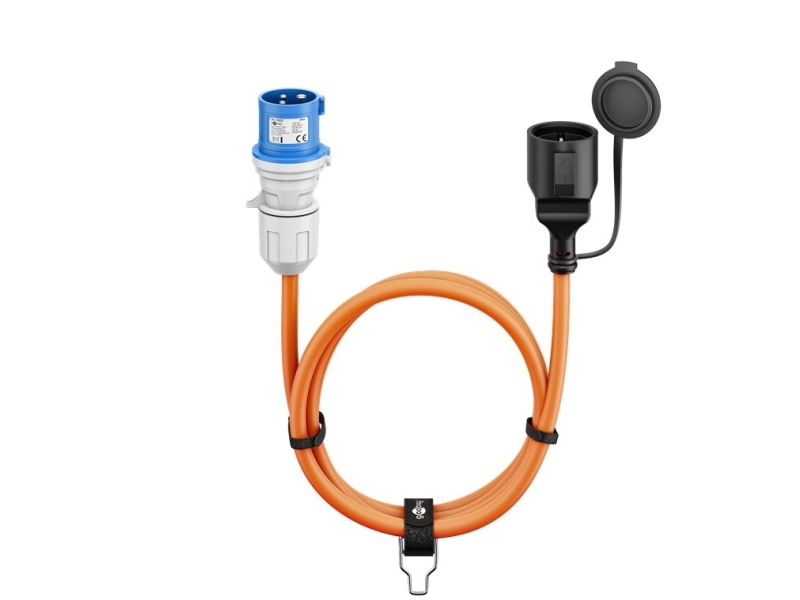 CEE-adapterkabel, CEE-kontakt till skyddskontaktuttag, 5 m - Kabellängd 5 m