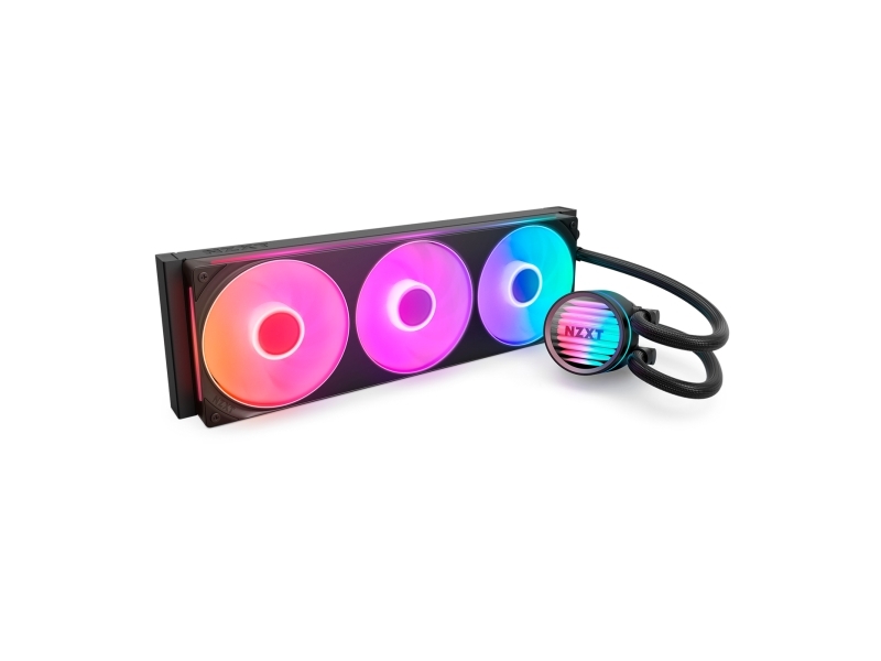 NZXT Kraken Core 360 RGB, Vätskekylningskit, 12 cm, 500 RPM, 2400 RPM, 75,05 m³/h, Svart | Datorkomponenter - Kylning & moddning - Chassi fläktar | GameStuff