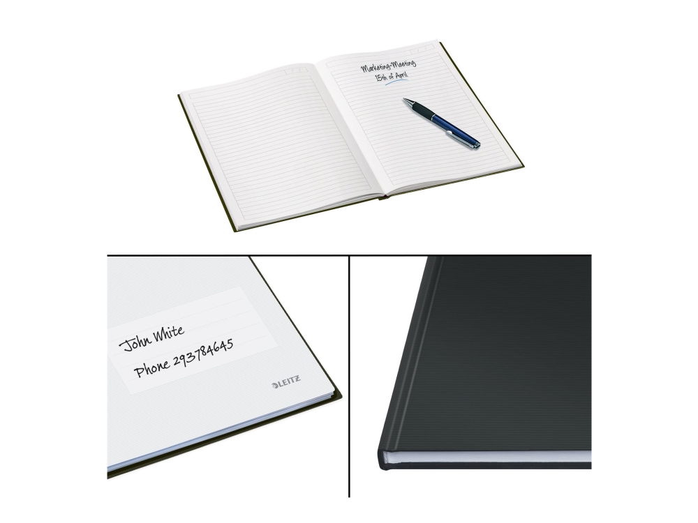 Leitz Solid A4, Monochromatisch, Schwarz, A4, 80 Blätter, Matt, 90 G/M²