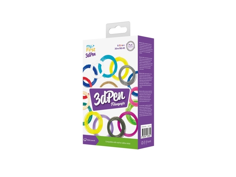 Myfirst 3Dpen Artist Filaments - 3D-Stiftminen, 5 Farben (Warme Farbe)