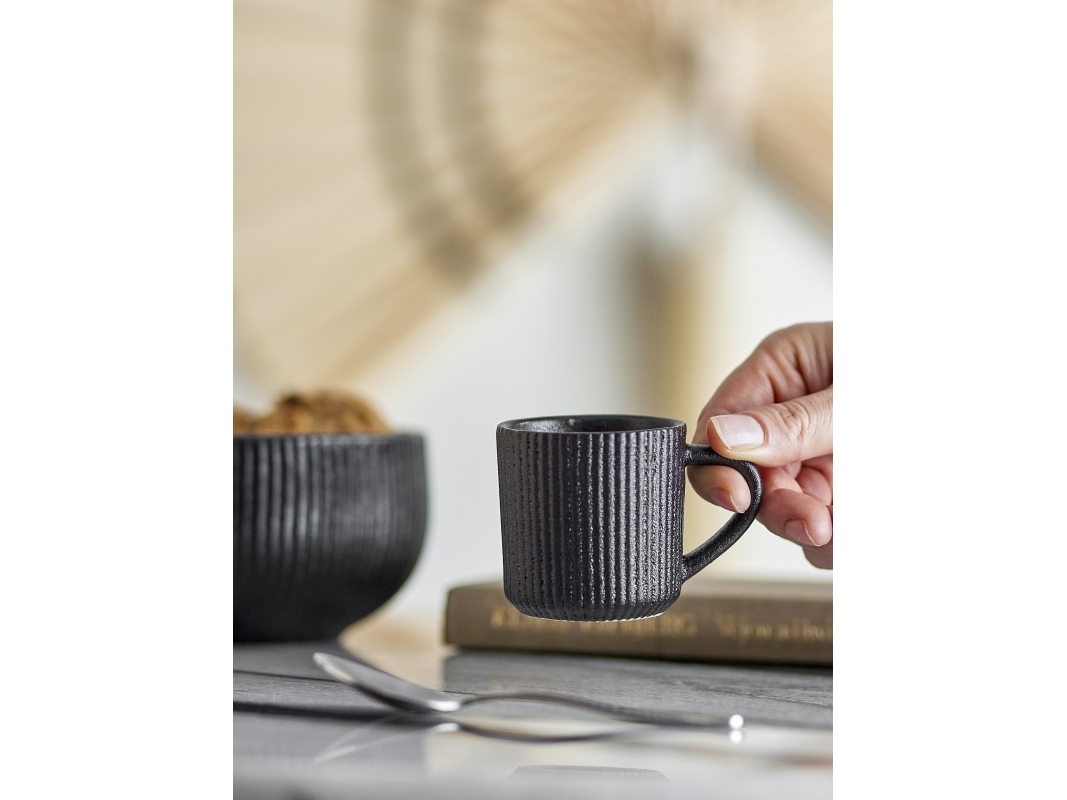 Bloomingville - Neri Espressokop, Sort, Stentøj, D6xH6 cm