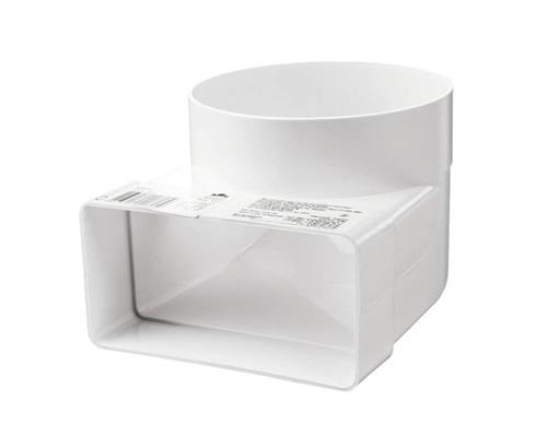 90°-Bogen Ø100mm/55X110mm T/Flaches Rohr