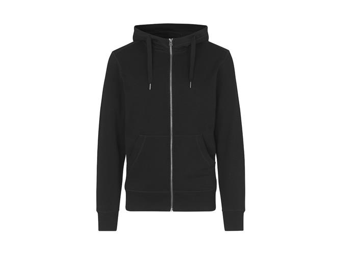 ID, klassisk hættecardigan, 0638, Sort, str. 2XL