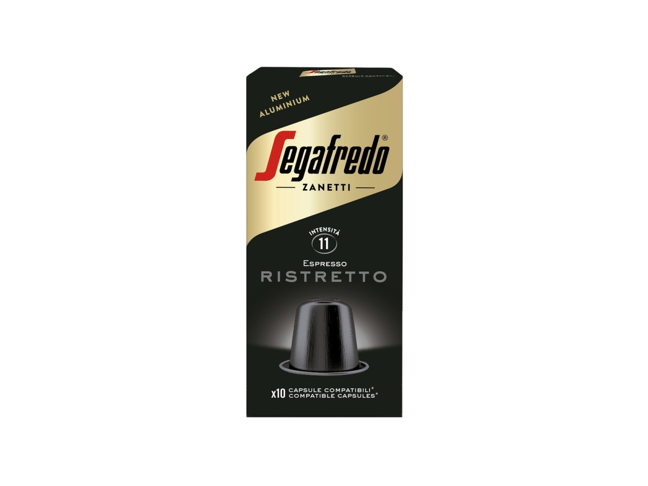 Segafredo Ristretto, Kaffekapsel, Ristretto, Medium Ristet, Nespresso, 51 G, Kasse