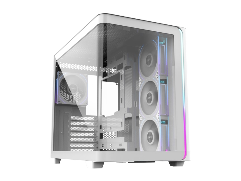 Fsp M580plus, Midi Tower, Pc, White, Atx, Micro Atx, Mini-Itx, Glass, Spcc, 16 Cm