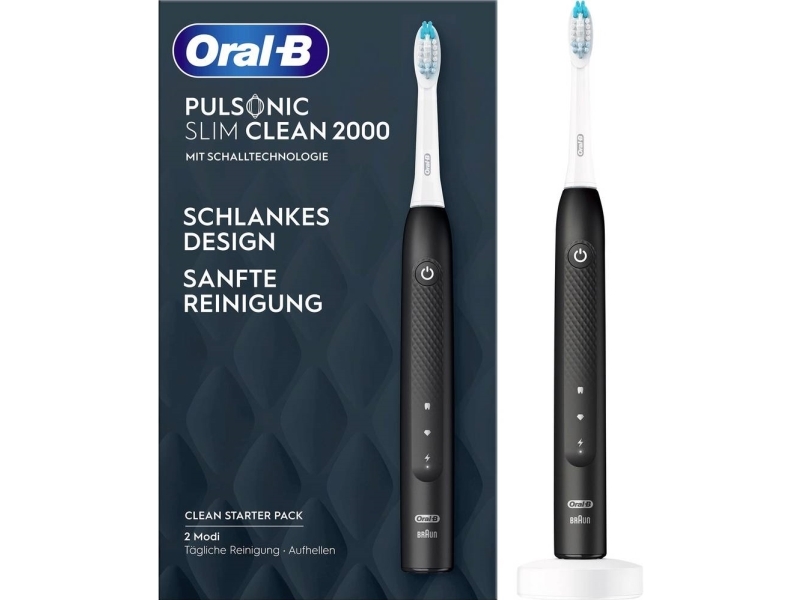 Oral-B Pulsonic Slim Clean 2000 Tandbørste Sort Hvid