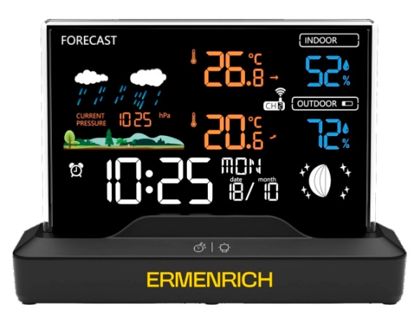 Ermenrich Report Wr40 Weather Station - Vejrstation