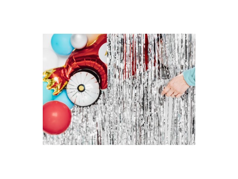 Silver Party Curtain 100X200cm