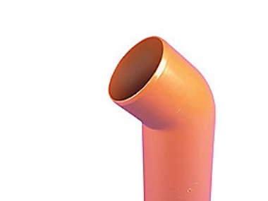 PP-bøjning 45gr. 110/70mm - Vandlåstilslutning Wavin