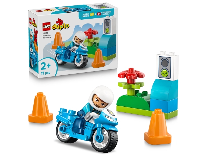 LEGO ® Duplo - Blå Politimotorcykel 10471 - 11 Dele