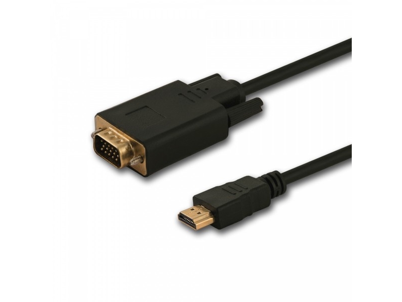 Savio HDMI - D-Sub (VGA) kabel 1,8 m sort (SAVKABELCL-197)