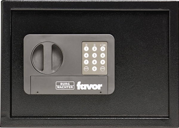 Pengeskab Burg-Wächter FAVOR S5 E - sort, 25 × 35 × 25 cm