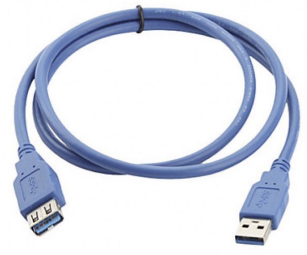 Manhattan Usb-Kabel Usb 3.2 Gen1 (Usb 3.0) Usb-A-Hanstik, Usb-A-Hunstik 2.00 M Blå Forgyldte Stik, Ul-Certificeret 322379-Cg