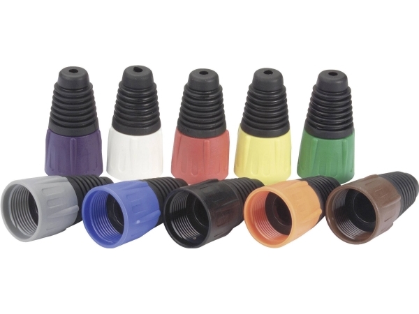 Neutrik Bsx-Set/Mix Terminal Bushing Schwarz, Braun, Rot, Orange, Gelb, Grün, Blau, Violett, Grau, Weiß 10 Stück