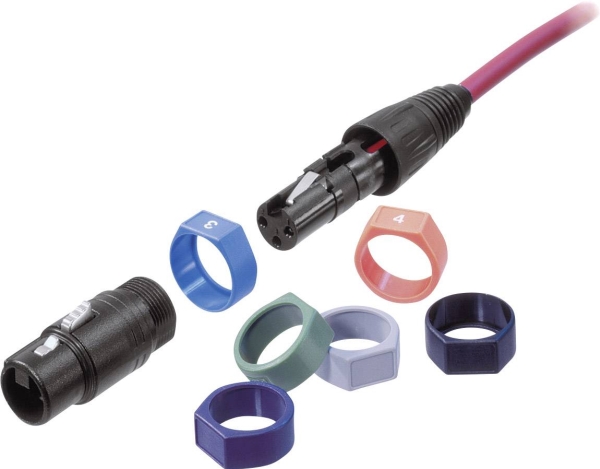 Neutrik Xcr-Set Kodierring Schwarz, Braun, Rot, Orange, Gelb, Grün, Blau, Violett, Grau, Weiß 10 Stück