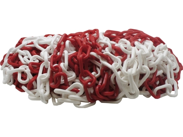 VISO CBR801SBS Barriärkedja Röd, vit polypropylen 25 m | Verktyg & Verkstad - Infästning - Ståltråd & låsa | GameStuff