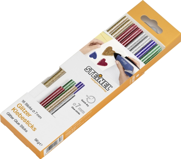 Steinel Hot Glue Sticks 7 mm Guld, Silver, Grön, Blå, Blå, Röd 16 st | Kontorsmaterial - Lim - Övriga | GameStuff
