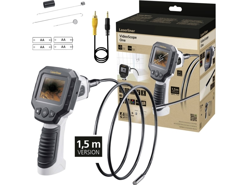 Laserliner VideoScope One, 320 x 240 pikseliä, 6,86 cm (2.7), 320 x 240 pikseliä, 53°, 2x, 9 mm