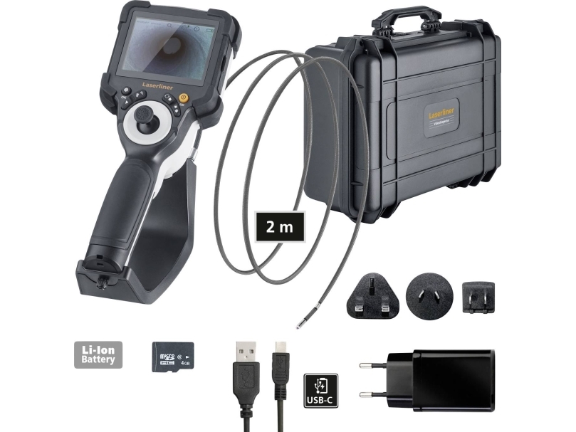 Laserliner VideoInspector 3DL, 640 x 480 pixel, 8,89 cm (3.5), 1280 x 720 pixel, JPEG, 78°, 2x