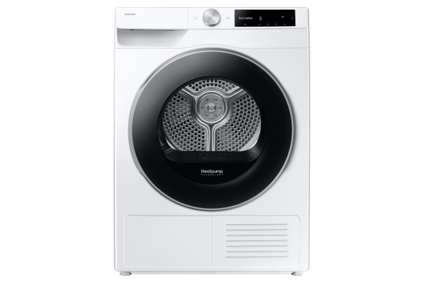 Samsung Series 6 DV90DG6845LE, Fristående, Frontmatad, Värmepump, Vit, Rotations-, Röra, Höger