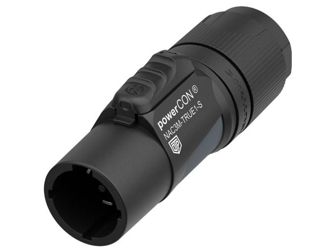 Neutrik Nac3m-True1-S, Powercon, Sort, Lige, Kobber, Ip65, Ip67, 4000 V