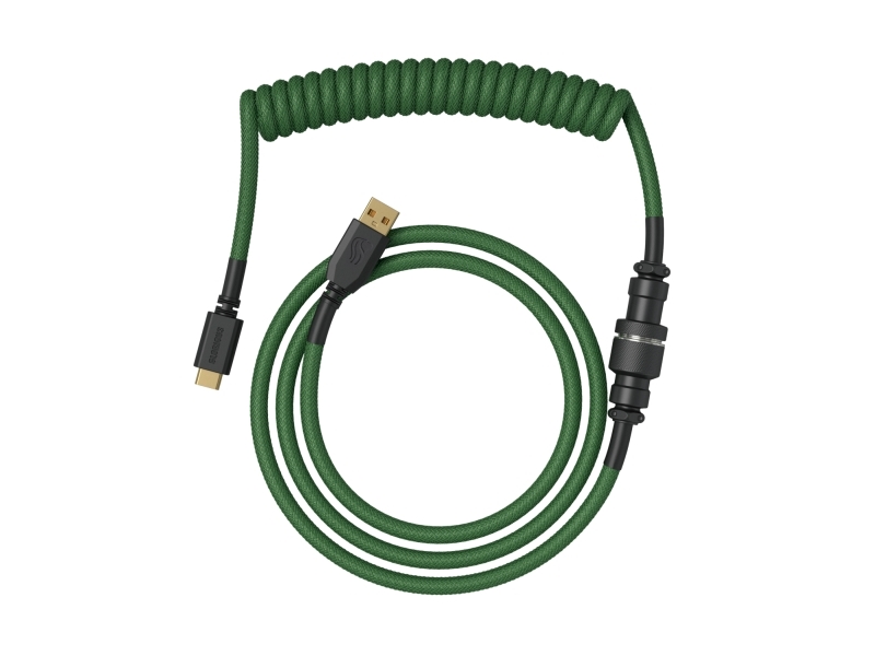 Glorious Gaming Glo-Kb-Acc-Cbl-Coil-Fgrn, Grün, 1,4 M, 1 Stück(E), Glorious Gaming, Usb Typ-A, Usb Typ-C, Pilot