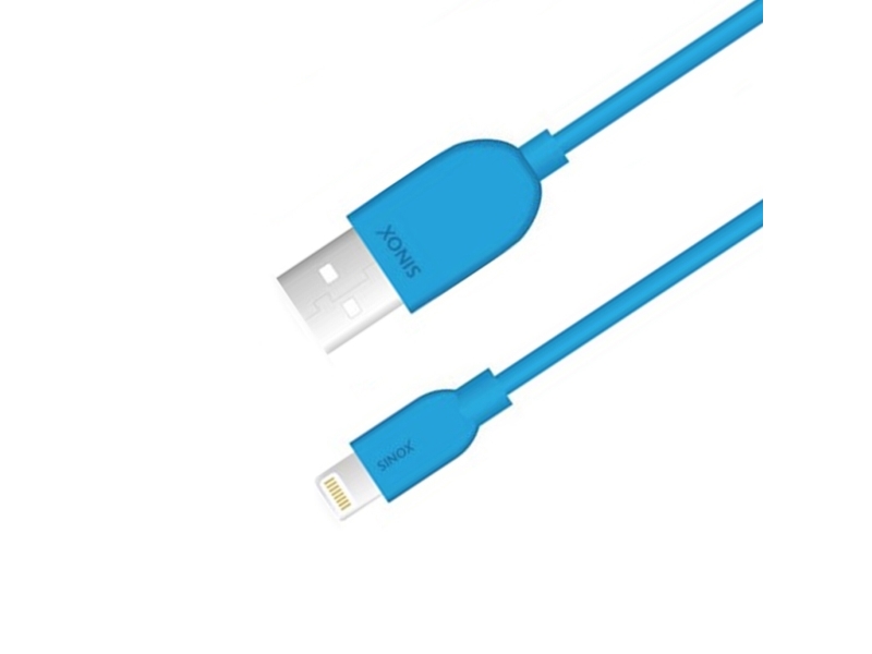 Sinox Lightning kabel m/original Apple™ chip. 2m. Blå | Datortillbehör - Kablar & adaptrar - Datakablar | GameStuff