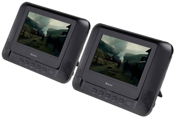 Denver MTW-793 Bärbar DVD-spelare 17,78 cm 7 tum EEK: D (A - G) Batteridrift, inkl. 12 V anslutningskabel för bil, inkl. extra skärm Svart | TV, Ljud & Bild - Bärbart ljud & Bild - Bärbar DVD-spelare | GameStuff