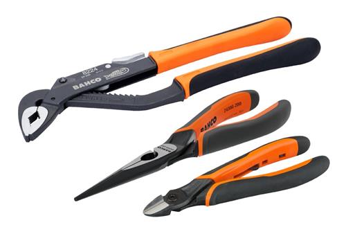 BAHCO Tångset bestående av ERGO bidetang 2101G-160IPERGO 8224IP tång för vattenpumpERGO nåltång 2430G-190HD | Verktyg & Verkstad - Tänger - Tångsatser | GameStuff