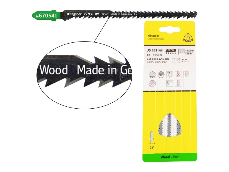 Klingspor KLINGSPOR JEREMY BORSTE 115x5x1,45mm JS 931 WF /5 st. | Elverktyg - Prof. Akku verktyg - Murhammare | GameStuff