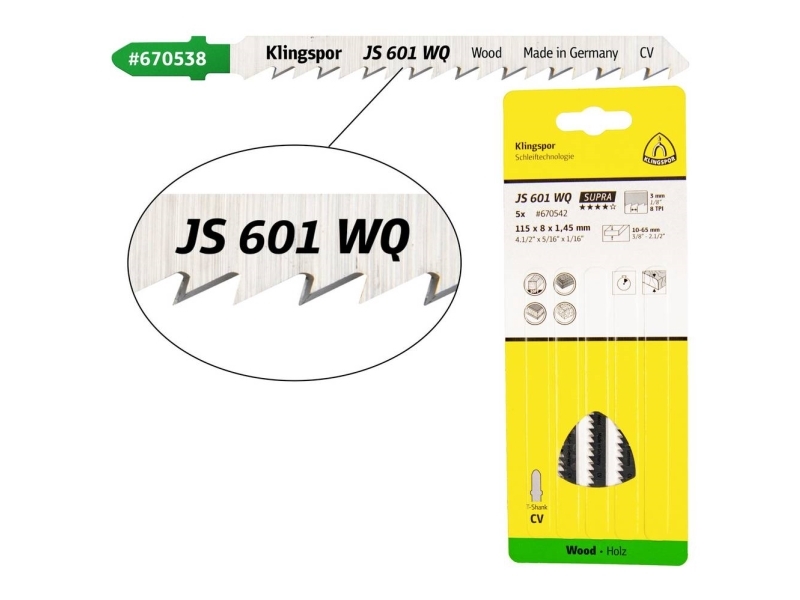 Klingspor 670538 Stiksavsklinger 5 stk