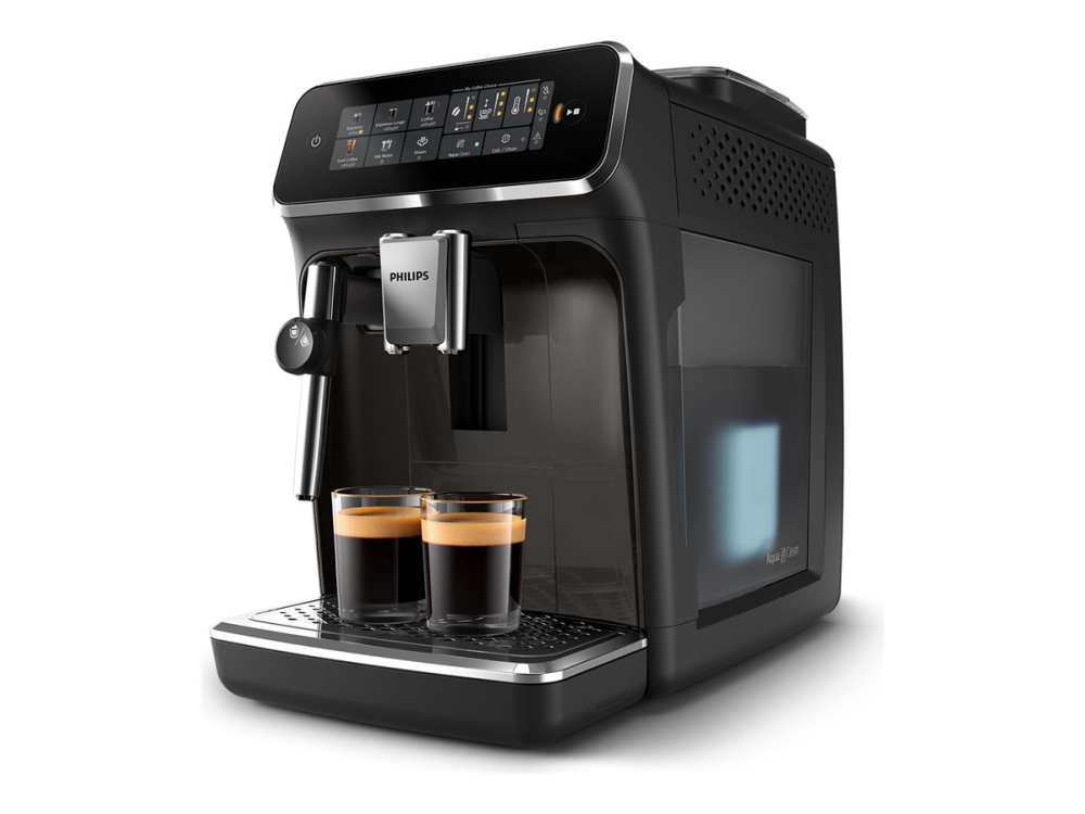 Philips Series 3300 Ep3324 Kaffeevollautomat, Espressomaschine, 1,8 L, Kaffeebohnen, Eingebautes Mahlwerk, Schwarz, Grau