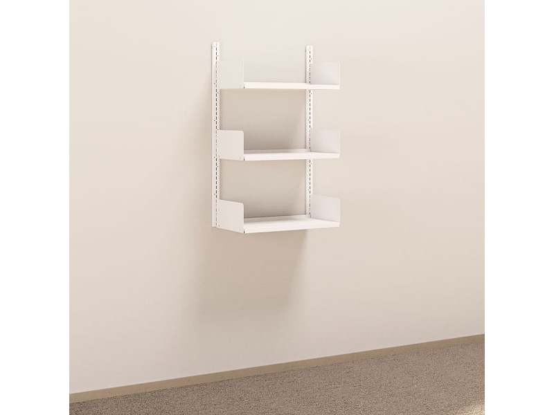 Büroregal, Weiß Wandmontage Grundprofil 1000X750x300mm