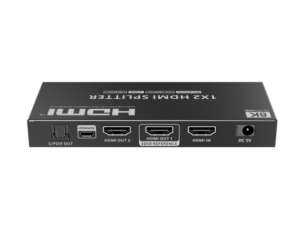 Hdmi Splitter 1 Input 2 Outputs, 8K 60Hz, Auto Scaler