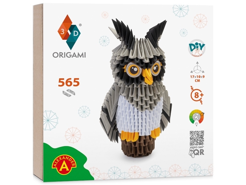 Alexander 3D origami kūrybinis rinkinys – Pelėda ZA6073