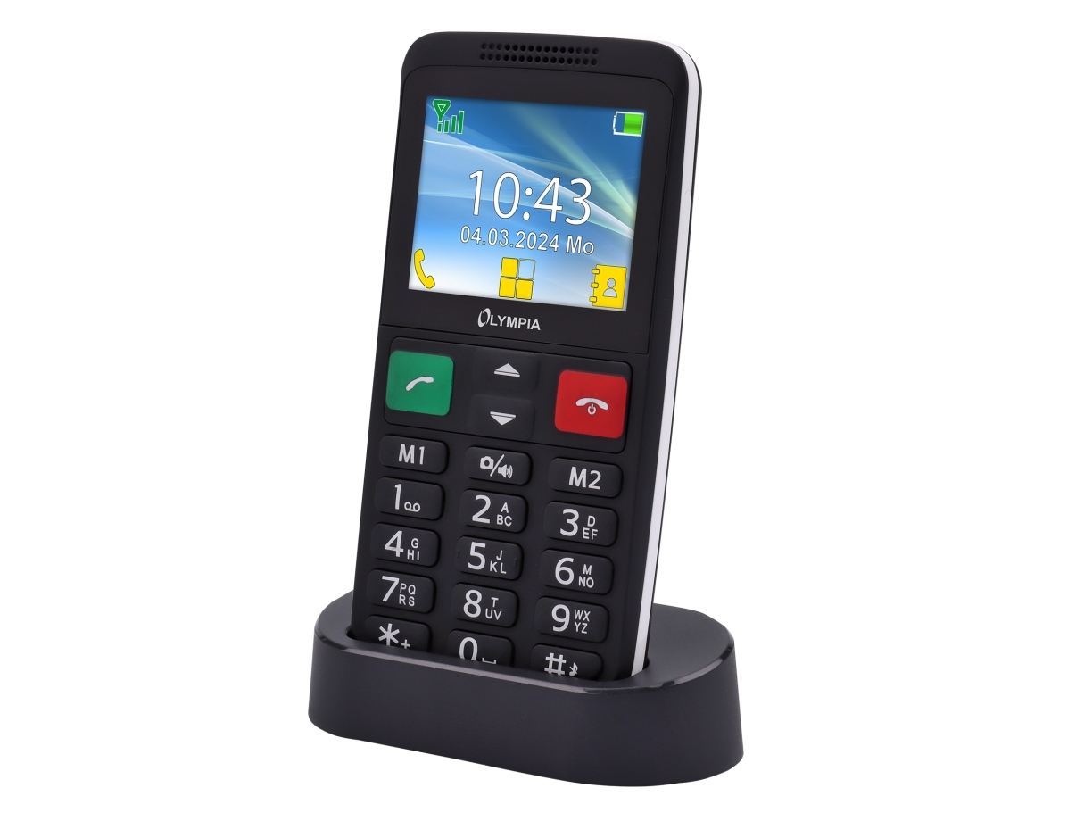 Olympia Lux, Menu, Dual Sim, 6,1 Cm (2.4"), Bluetooth, Sort