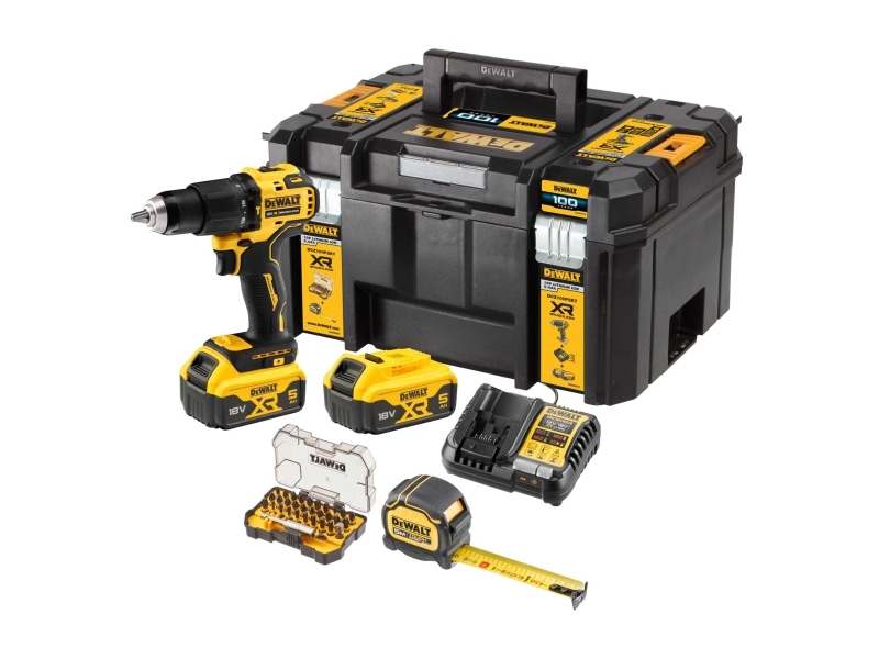 DeWalt DCZ100P2KT-QW sladdlös kombiborrmaskin | Elverktyg - DIY - Akku Verktyg - Borrmaskin & Skruvdragare | GameStuff