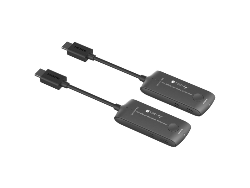 Techly Idata Hdmi-Wl488, 3840 X 2160 Pixel, Av Sender & Modtager, 20 M, Trådløs, Sort, Hdcp