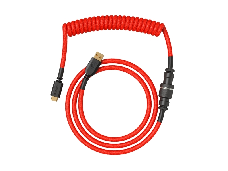Glorious Gaming Glo-Kb-Acc-Cbl-Coil-Cred, Rot, 1,4 M, 1 Stück(E), Glorious Gaming, Usb Typ-A, Usb Typ-C, Pilot