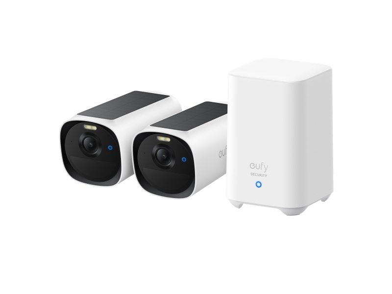 Eufy eufyCam E40 2-Cam Kit + HomeBase S280, IP-sikkerhedskamera, Udendørs, Kabel & trådløs, Væg, Sort, Hvid, Kugle (form)