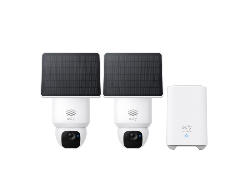 eufy SoloCam E30 2-pak + HomeBase 2 - udendørs IP-kamera med sol og batteri, 2048×1080, vægmontering