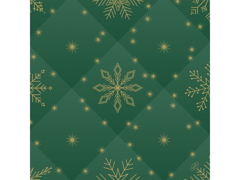 Duni 208472, Mørkegrøn, Mønster, 400 mm, 400 mm, 360 stk, Tyskland