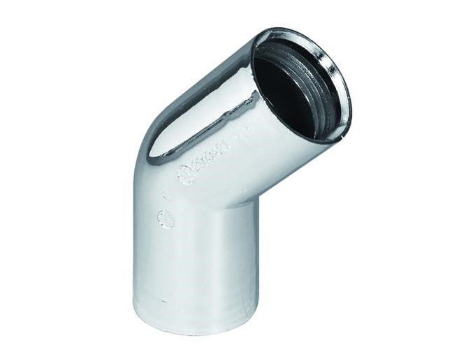 Purus vinkel 45 grader 32mm indstik i krom PP
